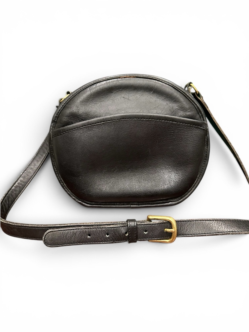 Vintage Coach Chester Canteen 254 Black Leather Crossbody USA Made Pre-1994